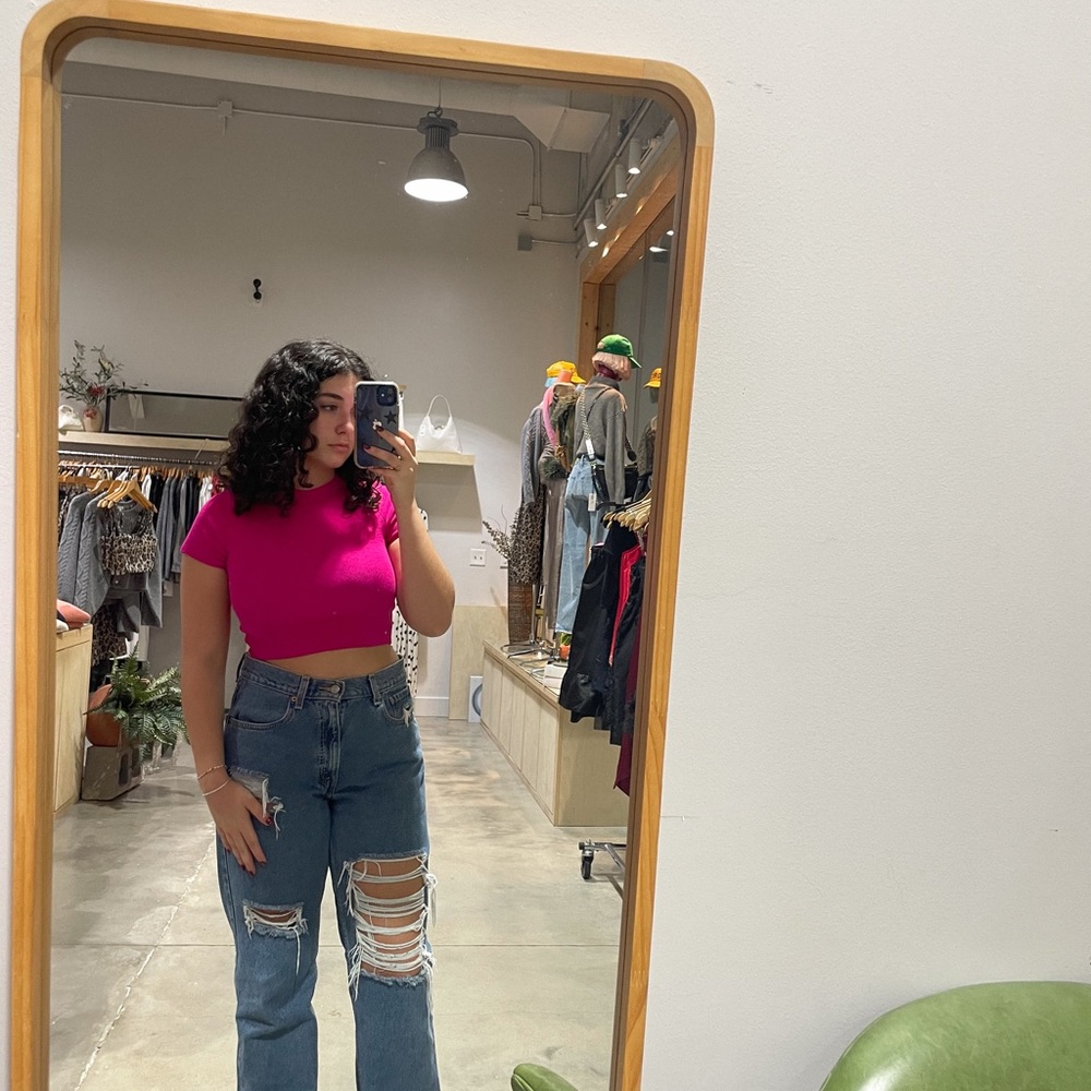 Zara Pink Crop Baby Tee